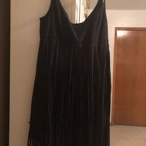Black fringe dress